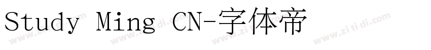 Study Ming CN字体转换
